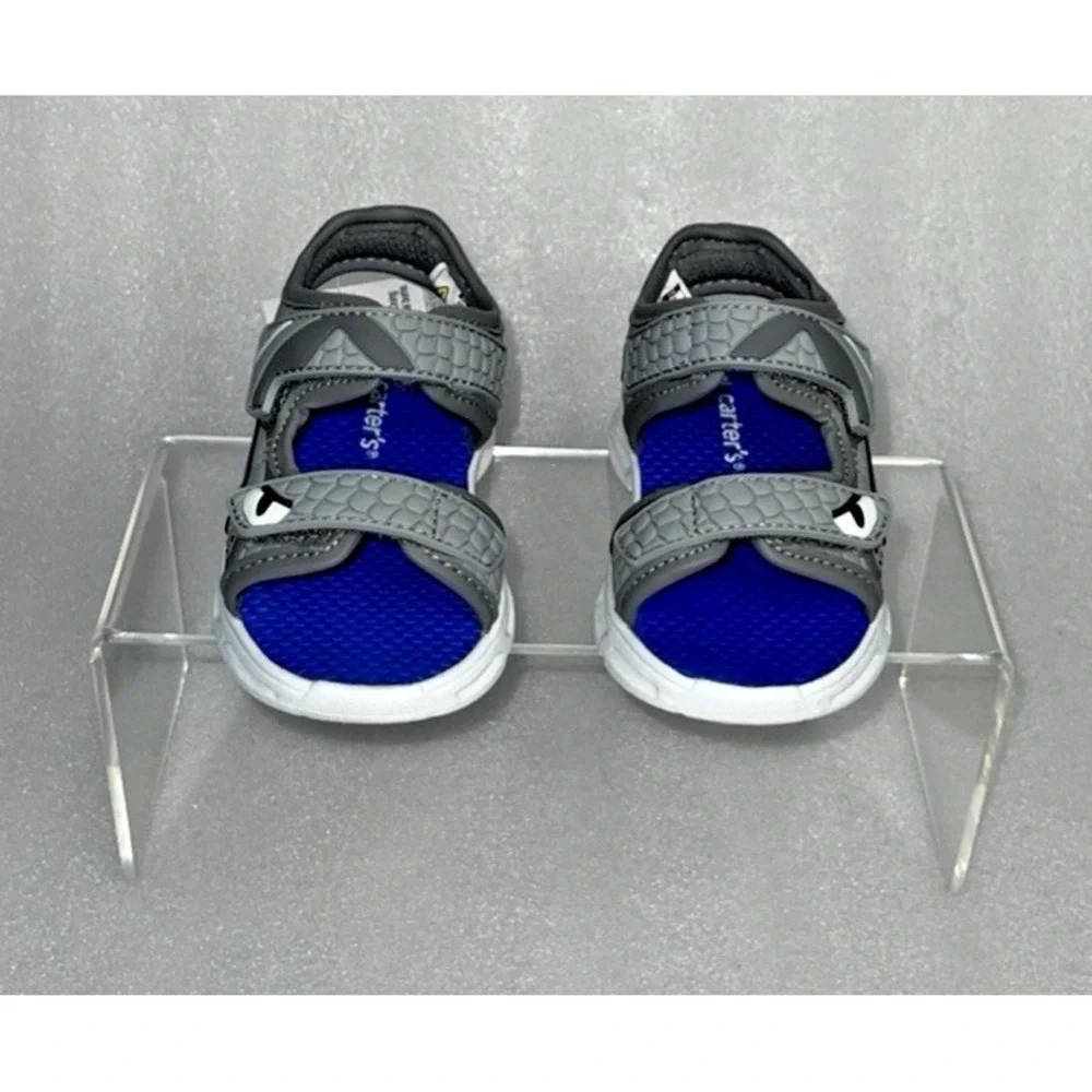 Carter's Tanis Shark Light Up Sandals Adjustable Straps Toddler Boys Size 6M NEW